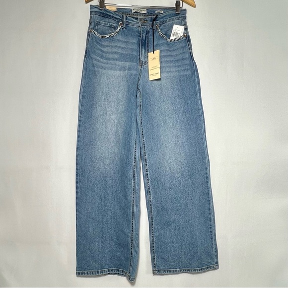 NWT Scotch & Soda The Daze Wide Leg High Rise Jeans in Blue Women’s Size 28 - Picture 6 of 13